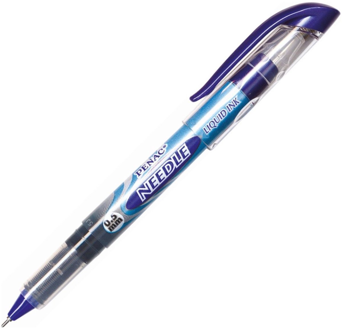 Penac Needle Fineliner - Rollerbalpen - 0,5 mm - Blauw - Set van 12 stuks