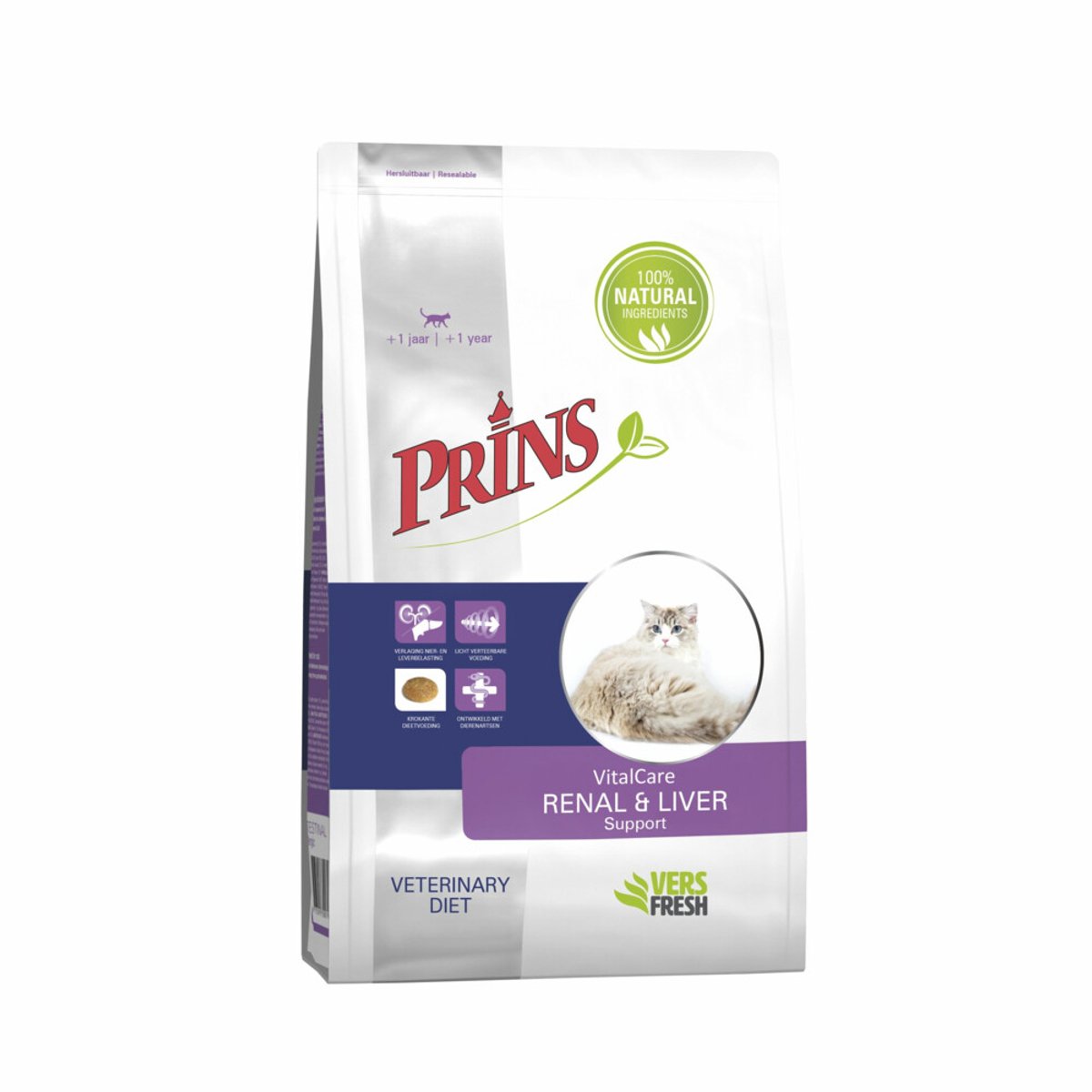Prins - VitalCare - Veterinary Diet Renal & Liver - Kattenvoer - 2 x 5kg