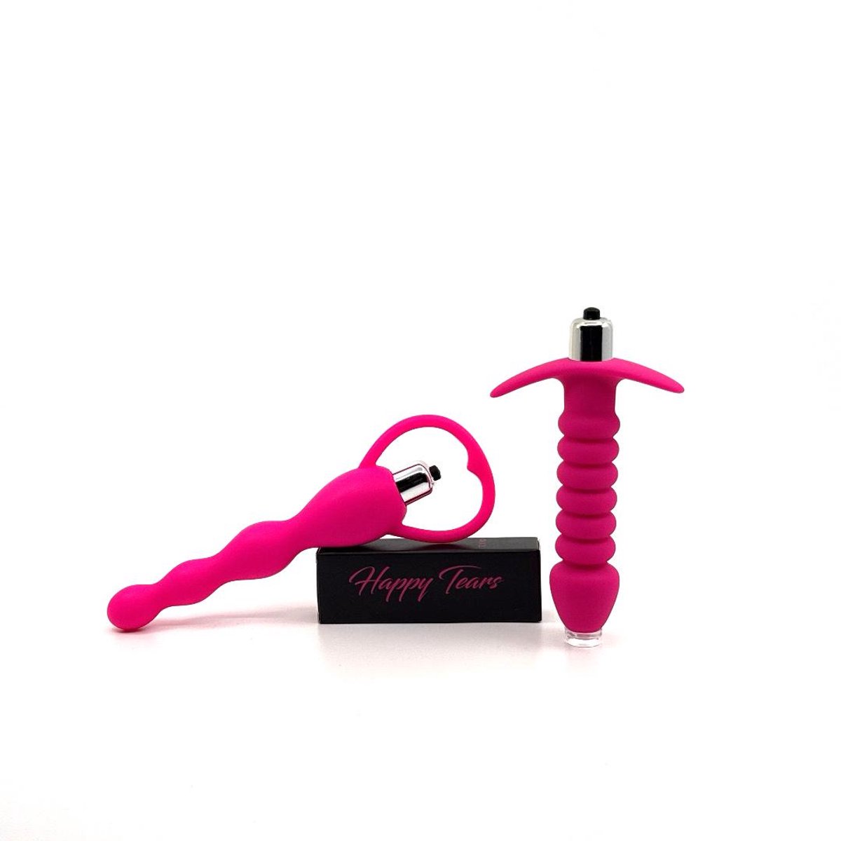 Happy Tears© - Complete Vibrator Set – Voor Diepe Sensaties – Anaal & Prostaat – Roze
