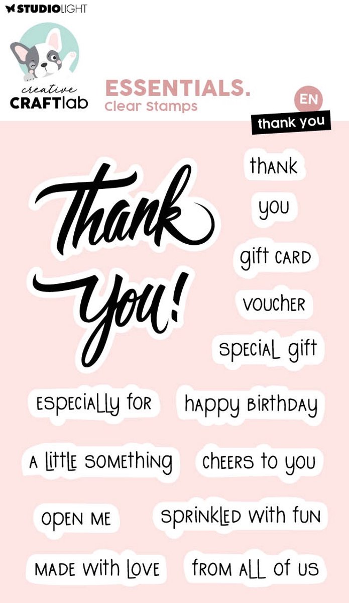 Clear stamp Thank you - Essentials nr. 911