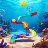 Playgro-Splash and Slide- Waterval glijbaan - Badspeelgoed - Peuter speelgoed - Baby badspeelgoed - Speelgoed Baby - Speelgoed 1 jaar -Badspeeltje - Water knikkerbaan -waterspeelgoed baby - Waterspeelgoed Peuters - inclusief 3 balletjes