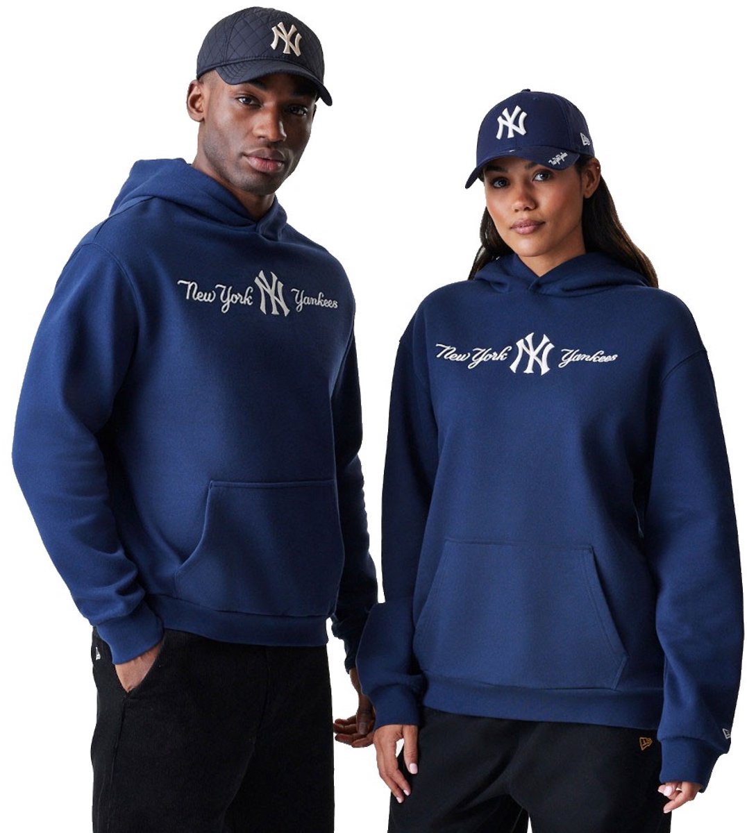 New Era Mlb Grphc Oversize New York Yankees Hoodie Man Blauw