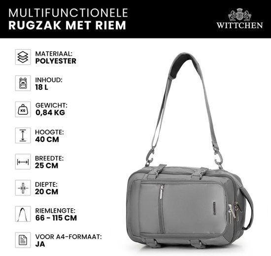 Multifunktionaler 2 in 1 Flugzeug Handgepäckrucksack für Herren | 29 3P 226 | Gute Preise | Online Shop   WITTCHEN