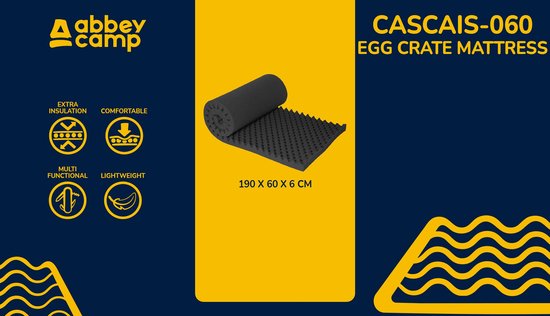 Abbey Camp Noppenmatras Foam - 190 x 60 cm - Slaapmat - Lichtgewicht - Isolatie van Abbey Camp — afbeelding 4