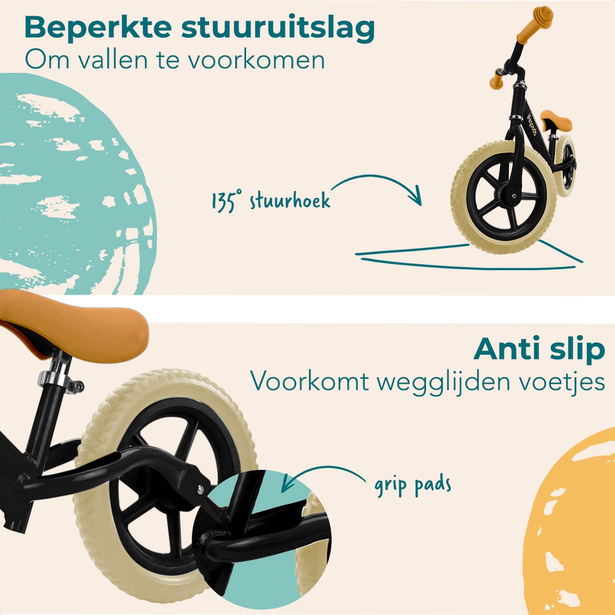 LifeGoods Loopfiets - Speelgoed 2 jaar en ouder - Jongens en Meisjes - Balance Bike - Loopfietsje - Zwart — afbeelding 10