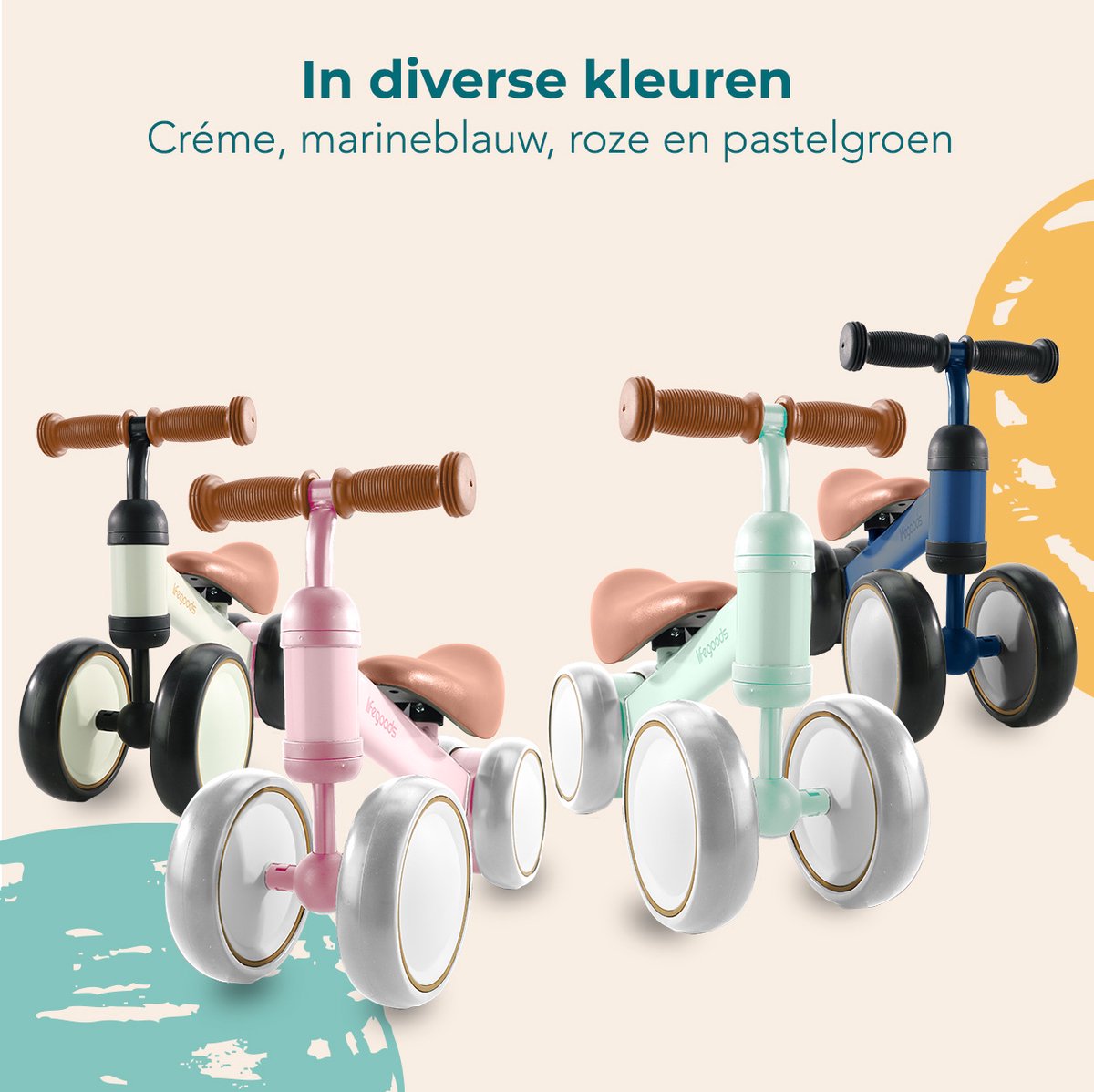 LifeGoods Loopfiets - Speelgoed Vanaf 1 jaar - Kinderstep - Loopfietsje - Marineblauw — afbeelding 7