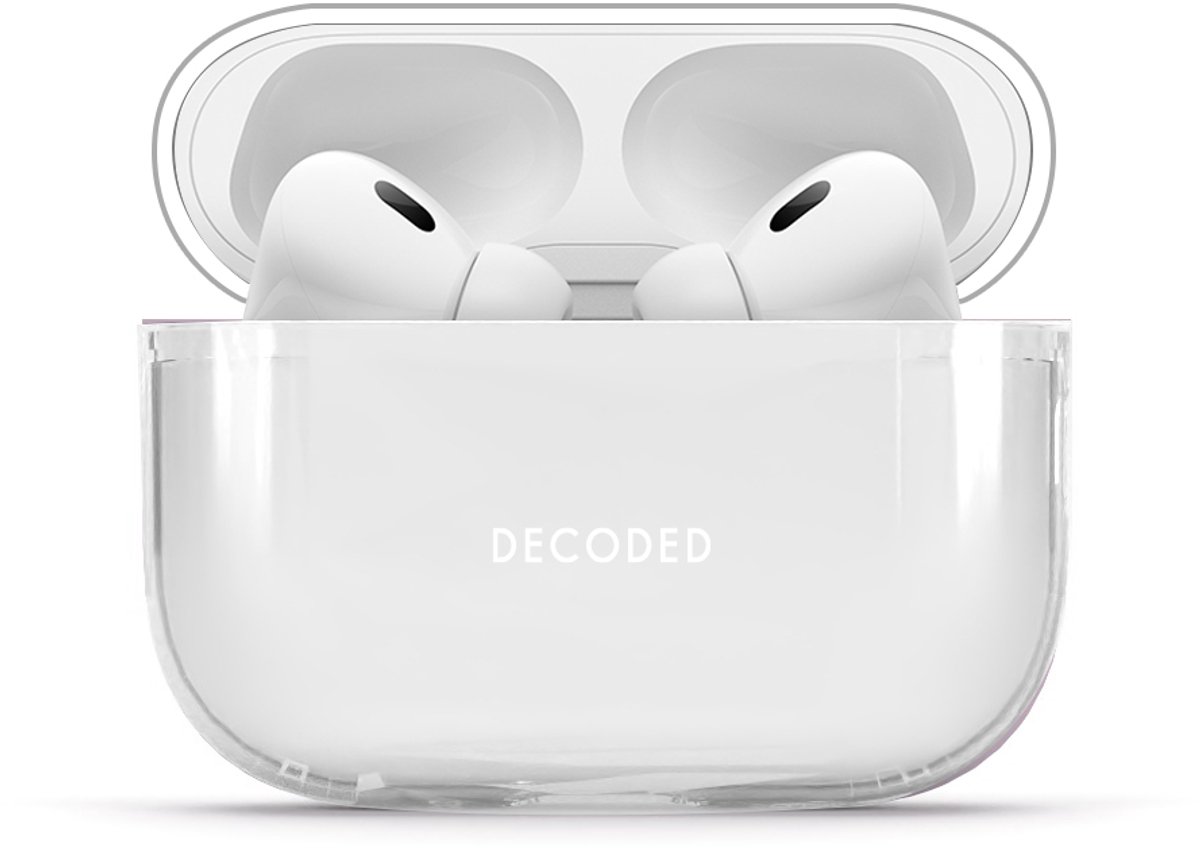 DECODED Siliconen AirPods Hoesje - Geschikt voor AirPods Pro 3 - Soft Touch Silicone - Ondersteund Draadloos Opladen - Valbescherming - Transparant