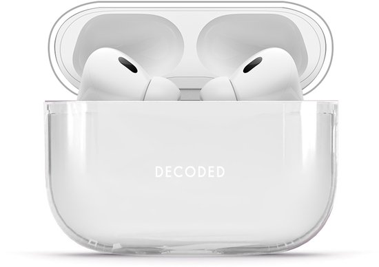 DECODED Siliconen AirPods Hoesje - Geschikt voor AirPods Pro 3 - Soft Touch Silicone - Ondersteund Draadloos Opladen - Valbescherming - Transparant
