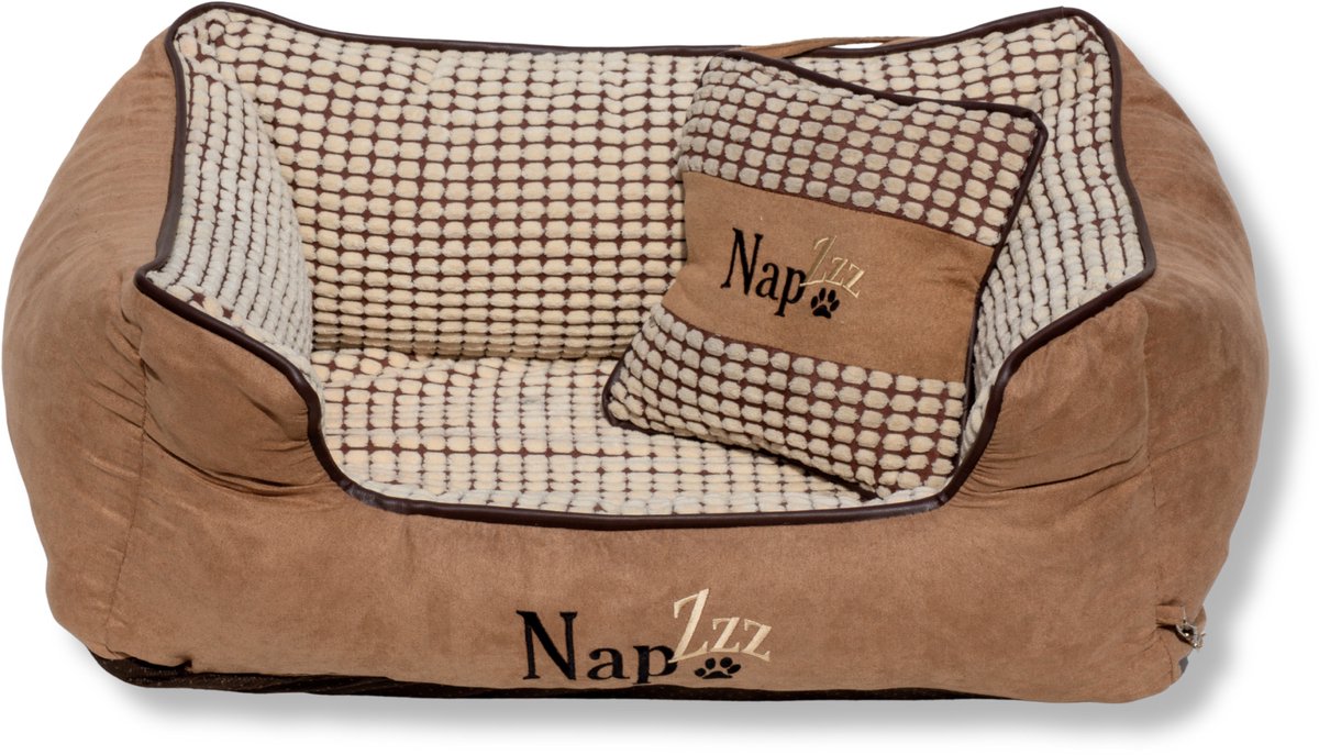 Napzzz Hondenmand met kussen Beige Maat XS: 70 x 50 cm