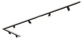 Plafonnier Tracklight 6 lumières Zwart