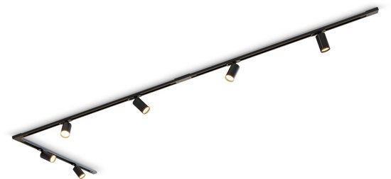 Plafonnier Tracklight 6 lumières Zwart