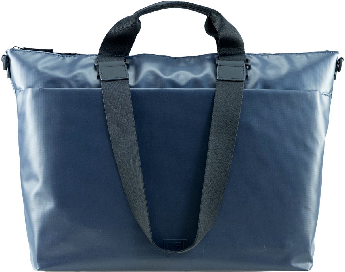 JOST schoudertas business tas met laptopvak Tolja Business Tote Bag Dark Blue donkerblauw