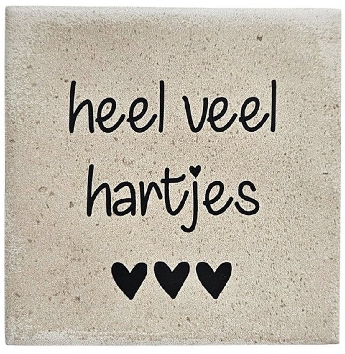 Tegeltjes met tekst: Heel veel hartjes - getrouwd - verloofd - kado - 10x10