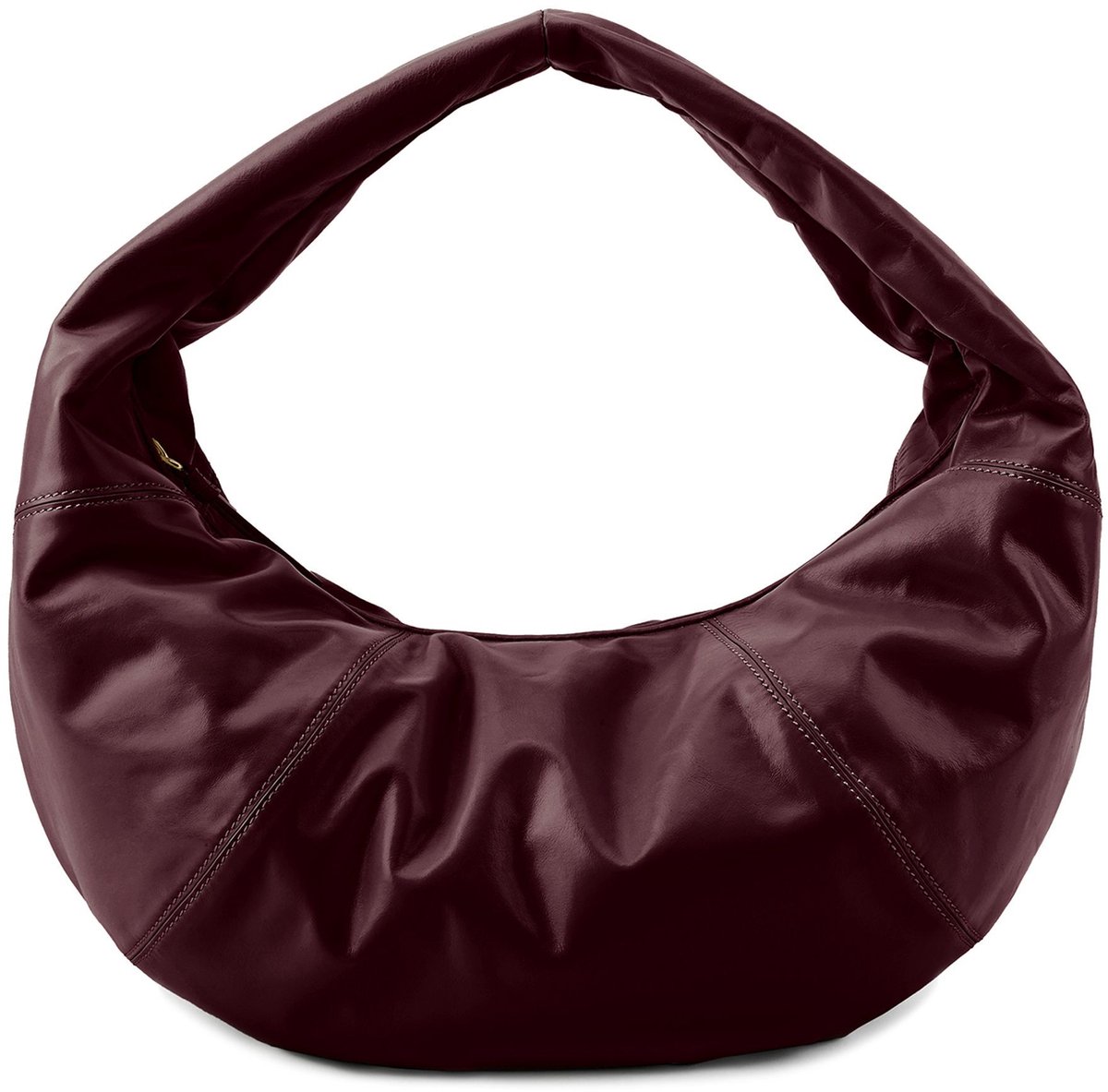 LES VISIONNAIRES Greta Schoudertas Leder 41 cm - Dames - bordeaux red