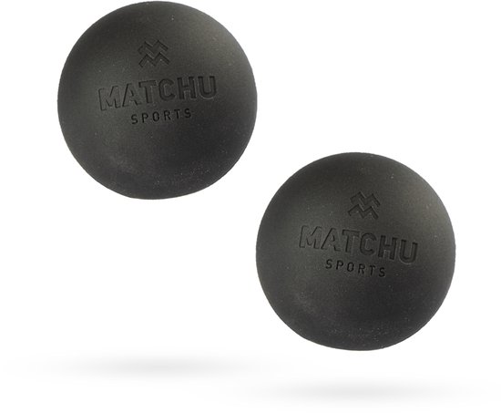 Matchu - Lacrosse bal - Massage bal - Massage roller - Zelfmassage - Fitness - Zwart - Ø 6 cm - SET VAN 2 STUKS