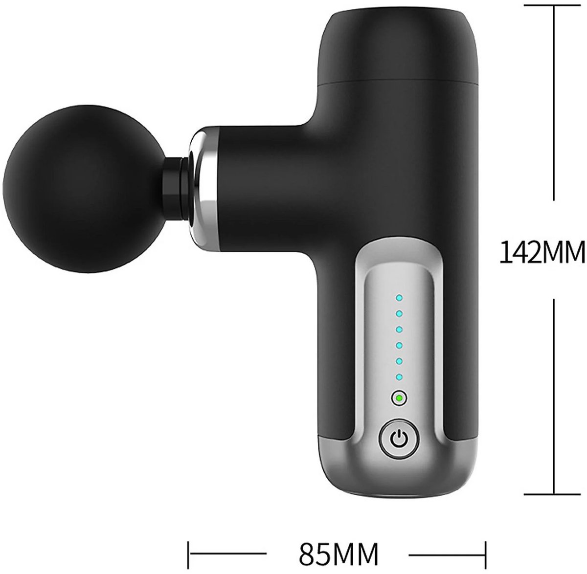 Namajunas Massage Gun - 6 standen, 4 koppen, draadloos thumbnail 2