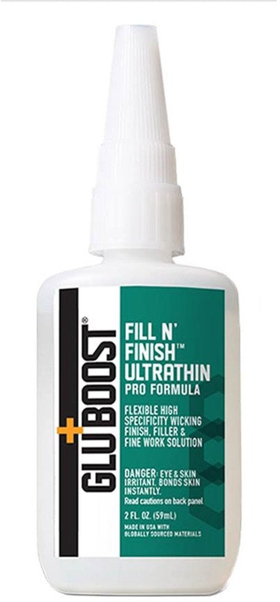 GluBoost GBFNFUT2 Fill n’ Finish Ultra Thin – Transparante Cyanoacrylaatlijm 59ml