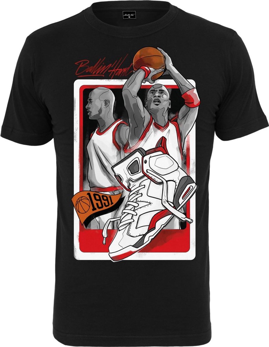 Mister Tee Ballin Hard 1991 Heren T-shirt XS Zwart