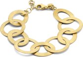 Casa Jewelry Armband Lola Zilver Goud Verguld van 18 cm met 3 cm verlengketting