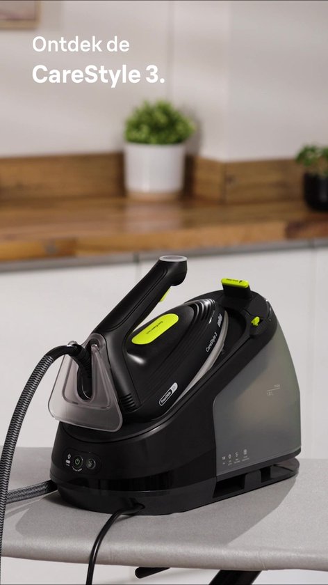 Braun CareStyle 3 IS3257BK - Stoomgenerator - Compact - Eco-instelling - Snel Opgewarmd - Zwart