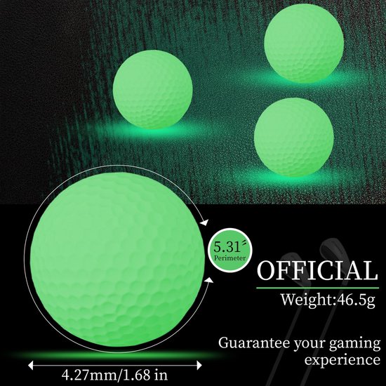 JeiibrZui LED-Golfbal - Nachtgolftraining - UV-oplaadbare Golfbal - 1 - Nacht Golfen Groen van JeiibrZui — afbeelding 4