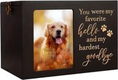 Artic Ebonwood Urn – Zwart – 700ML – Huisdieren Urn – Gelakt Hout – Met Fotolijstje – Urn voor Huisdier – Urn Hond – Urn Kat – Urn Konijn – Urn Paard – Dierlijk As – Liefdevolle Tekst