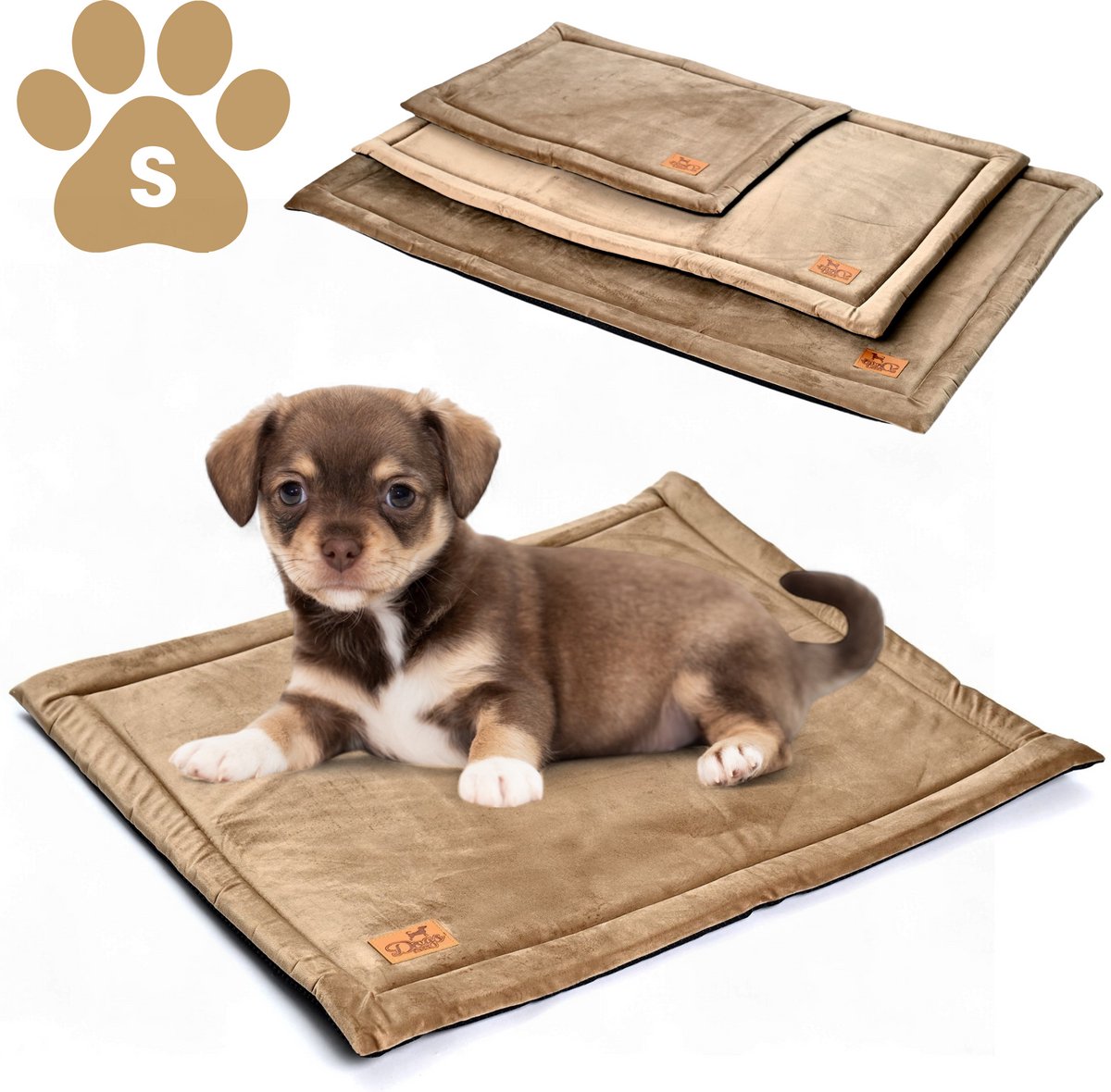 Dogs&Co® Premium Velvet Benchmat S 60x40 cm TAUPE