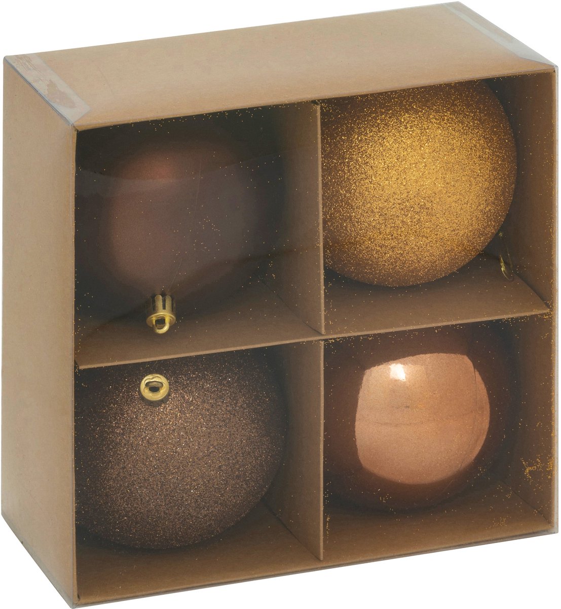 Set van kerstballen, Ø 10 cm, 4 stuks
