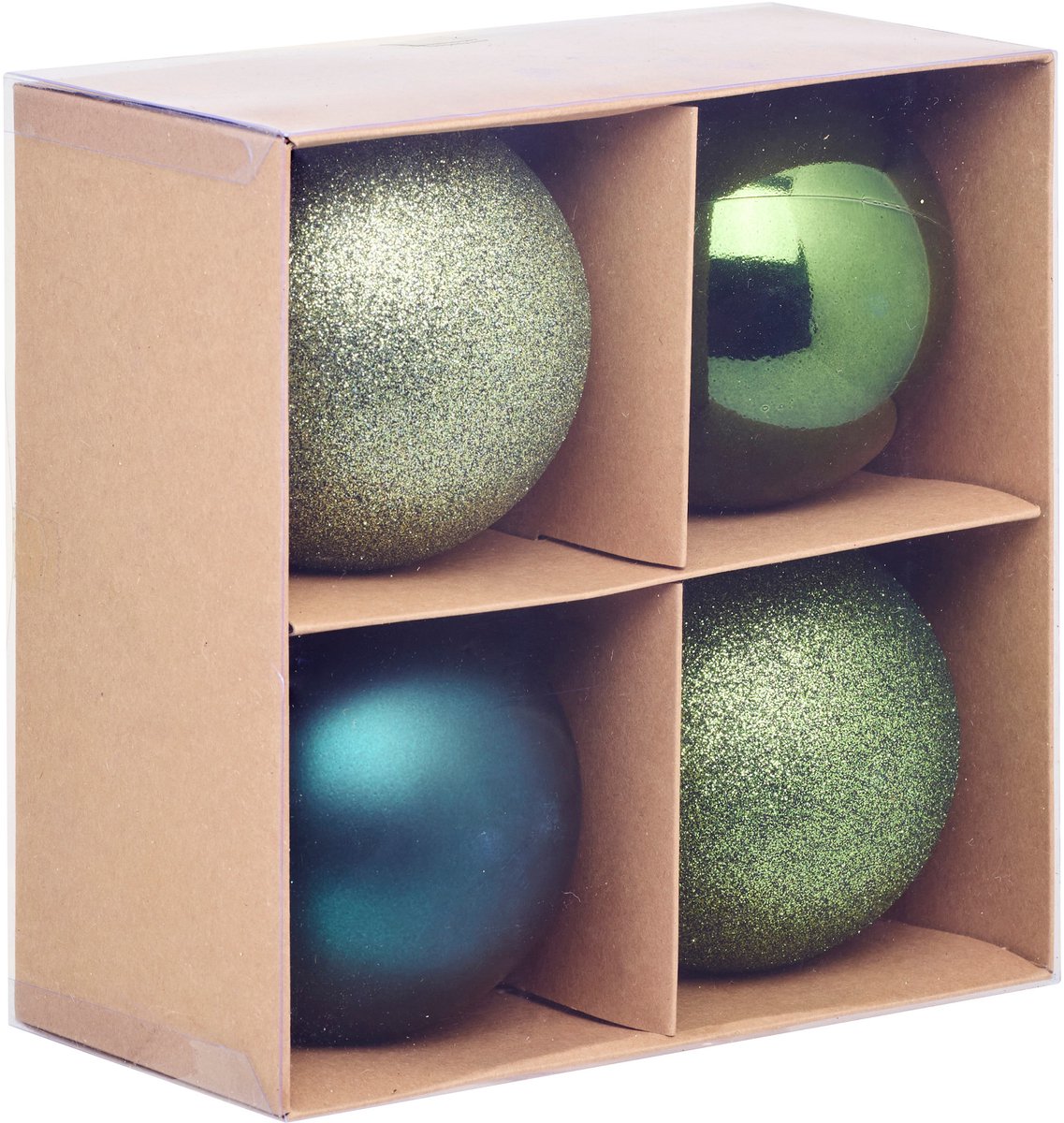 Set van kerstballen, Ø 10 cm, 4 stuks