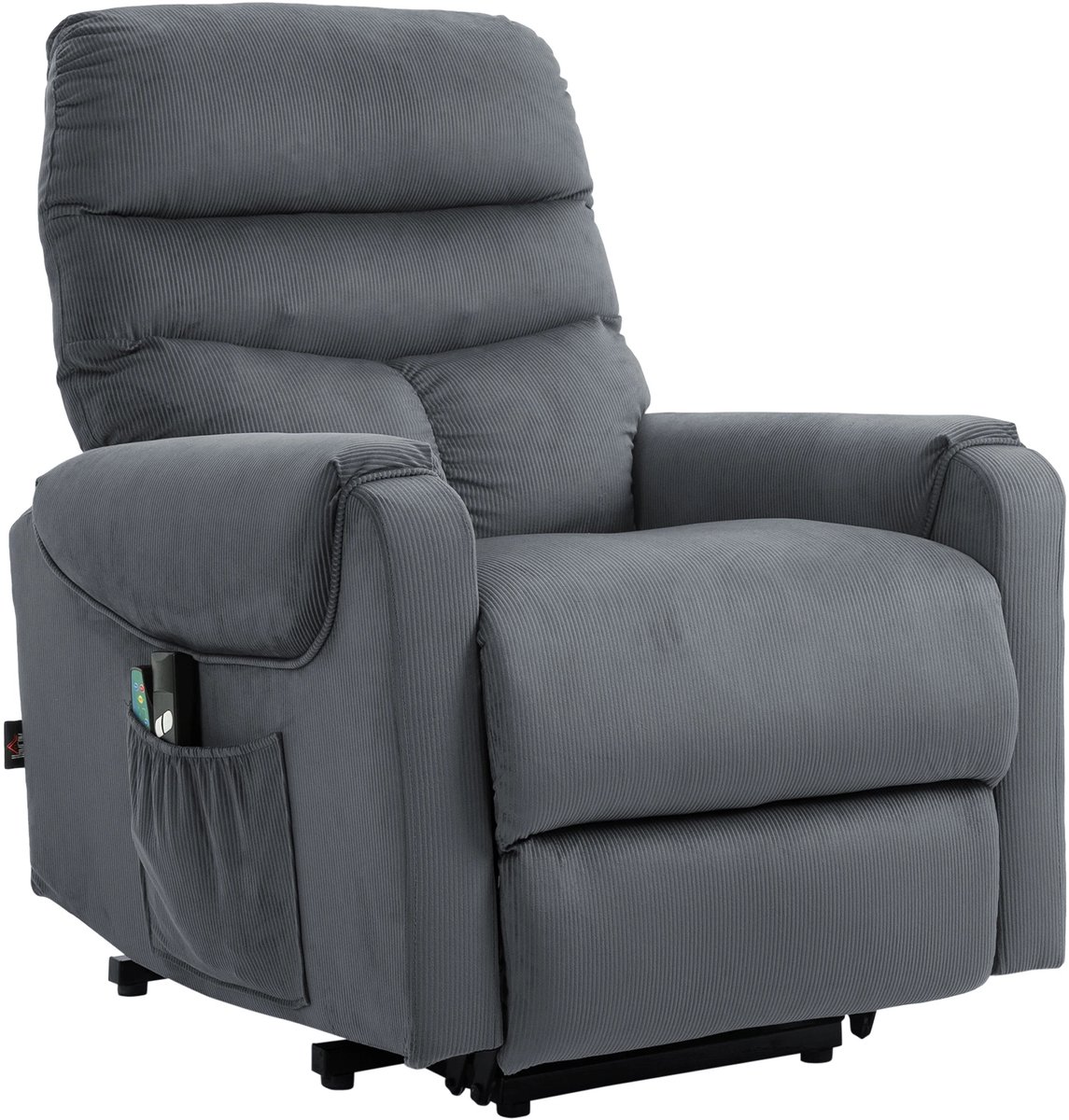 ViaEcom Elektrische Relaxfauteuil Donkergrijs met Armleuning - afbeelding 3