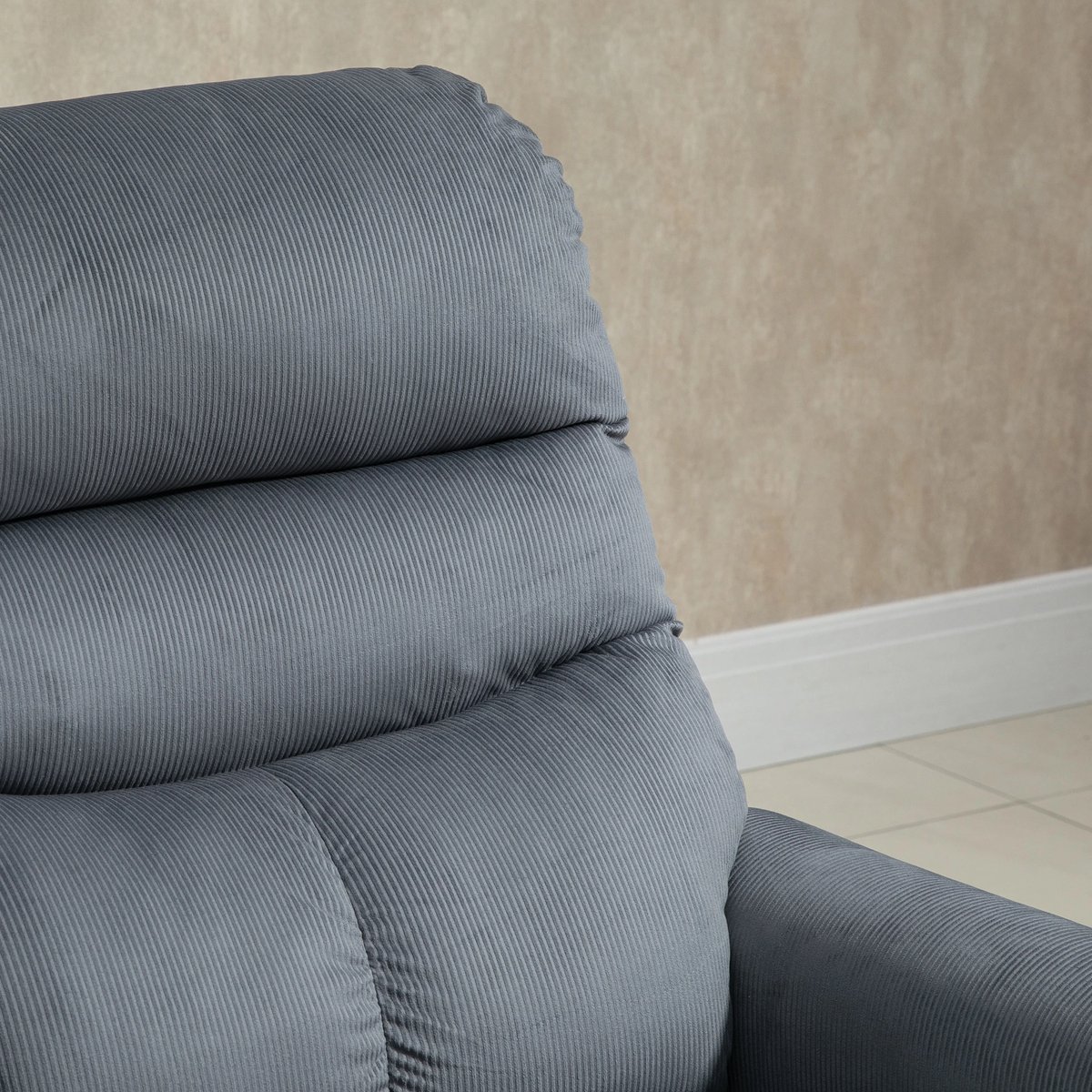Sta op stoel elektrisch - Relaxfauteuil - Zetel - Stof - 1 persoons - Met armleuning - Zeer comfortabel - Elektrisch - Donkergrijs – foto 5