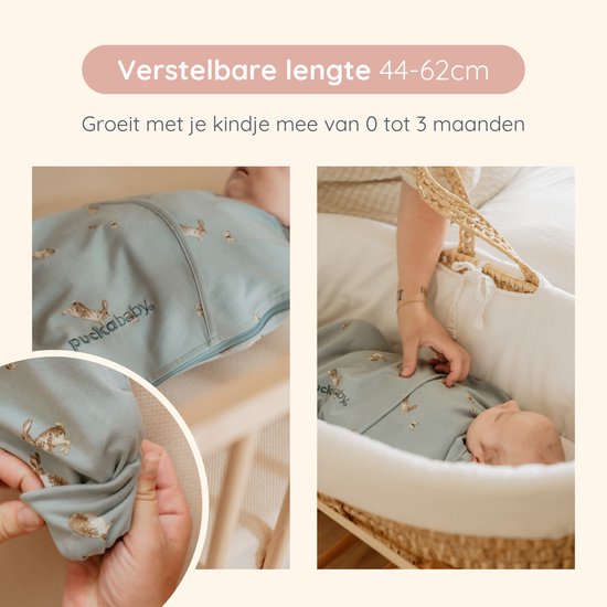 Puckababy Piep Inbakerslaapzakje baby (0-3m) - Bunnies - Katoen TOG 0.5 — afbeelding 5