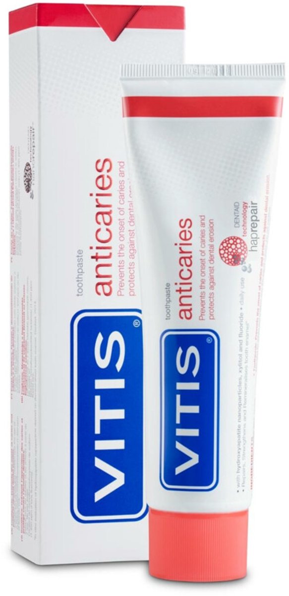 3x Vitis Anticaries Tandpasta 75 ml