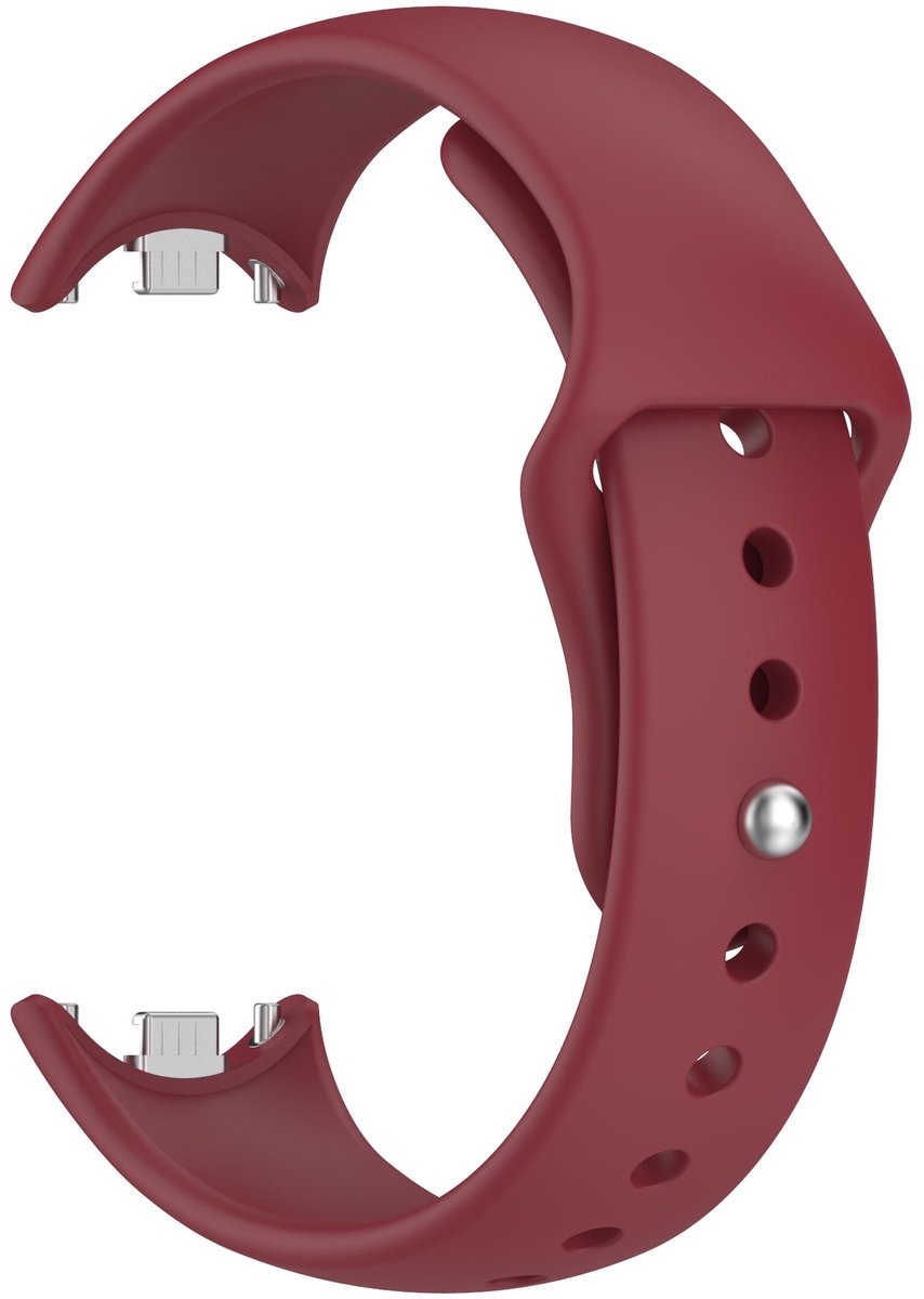 Stravo 2-Pack Siliconen Bandjes voor Xiaomi Smart Band 11 / 10 / 9 / 8 – Klassieke Sport Horlogebandjes met Druksluiting – Rood + Roze thumbnail 4
