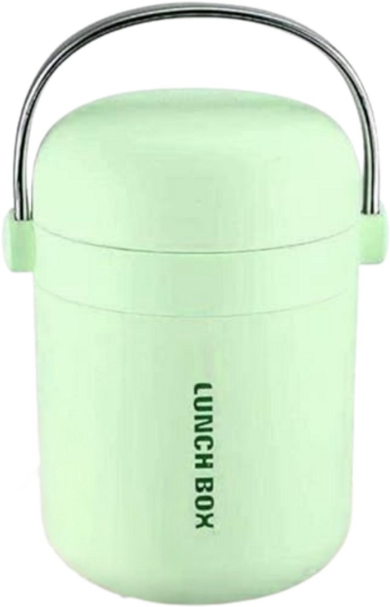 Premium Lunch Thermos – 1 Liter – RVS Binnenkant – Warm & Koud - Groen