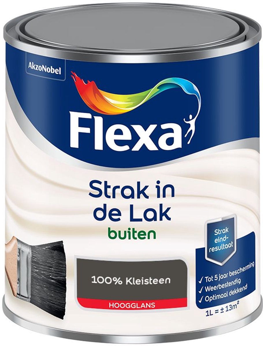 Flexa - Strak in de Lak Buitenlak Hoogglans - 100% Kleisteen - Mengverf - 1 L