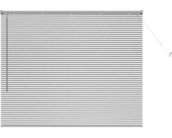 vidaXL - Venetiaanse - jaloezie - zilver - 130 - x - 160 - cm - 25 - mm - Aluminium