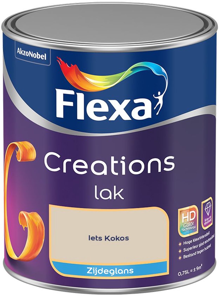 Flexa - Creations Lak Zijdeglans - Iets Kokos - Mengverf - 0.75 L