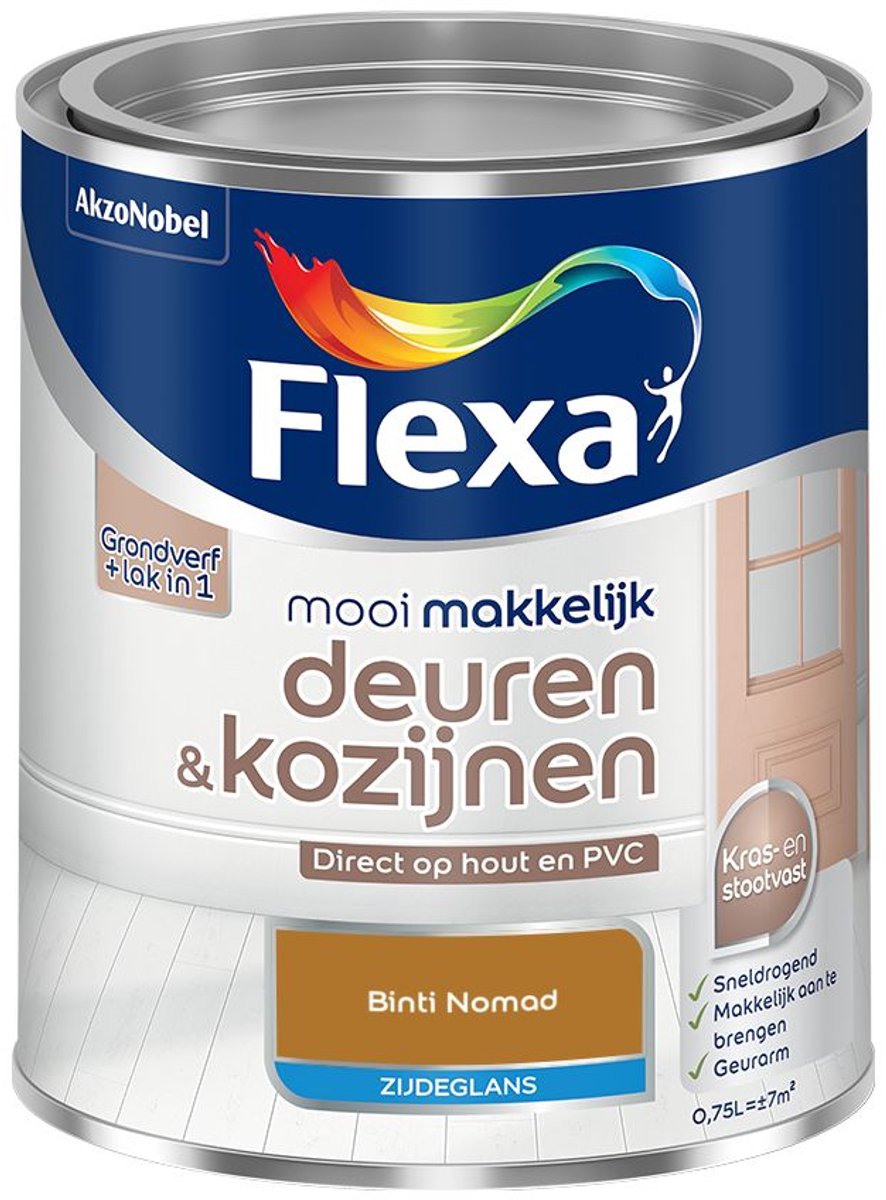 Flexa - Mooi Makkelijk Deuren & Kozijnen Zijdeglans - Binti Nomad - Mengverf - 0.75 L