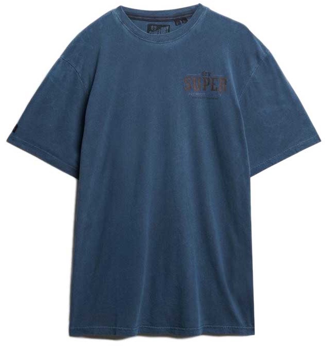 Superdry Tap Room Oversized T-shirt Heren T-shirts Marineblauw