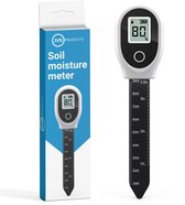Vochtmeter - Bodemvochtmeter - Voor Binnen en Buiten - Voor Planten - Watermeter - Aarde en Grond - Overzichtelijk Display - Zwart