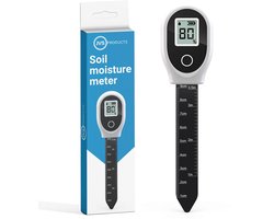 Vochtmeter - Bodemvochtmeter - Voor Binnen en Buiten - Voor Planten - Watermeter - Aarde en Grond - Overzichtelijk Display - Zwart