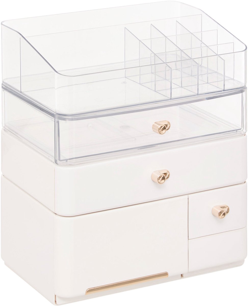 5Five Opberger Sara 5L/4 vakken - Organizer - 23x17x27cm - Wit