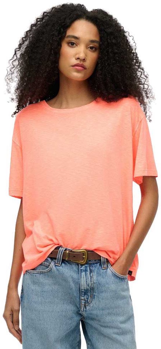 Superdry Studios T-shirt met verlaagde schouders Dames T-shirts Oranje