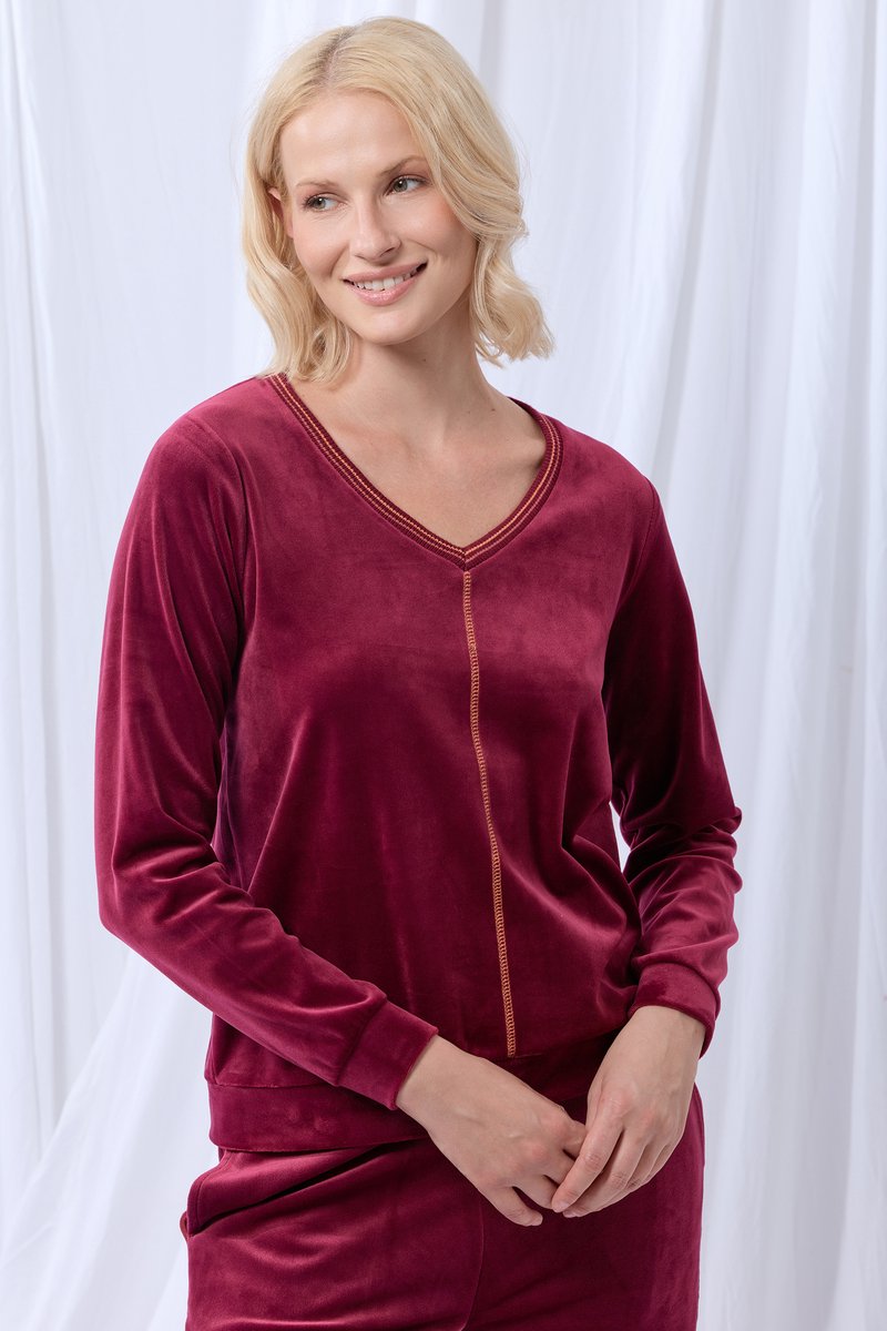 Lords & Lilies lords x lilies Dames pyjama wijnrood