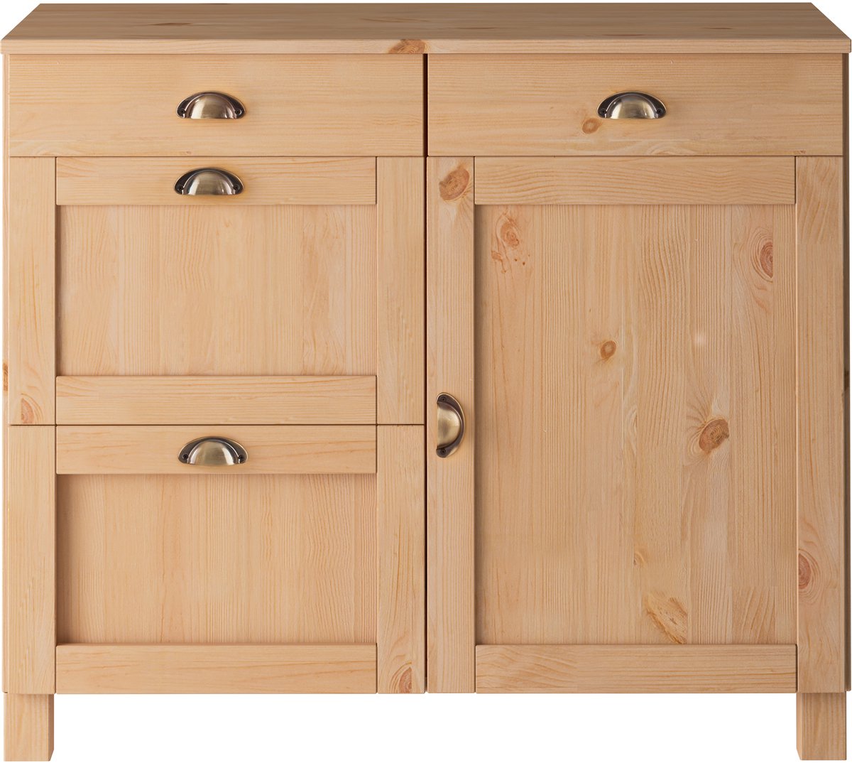 Toscana-CupBoard - 4-Laden 1-Deur - Gebeitst