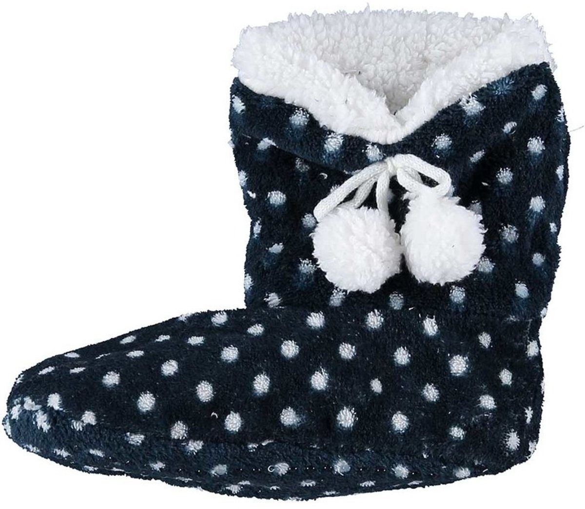 Apollo Hoge sloffen pantoffels stippenprint voor kinderen blauw