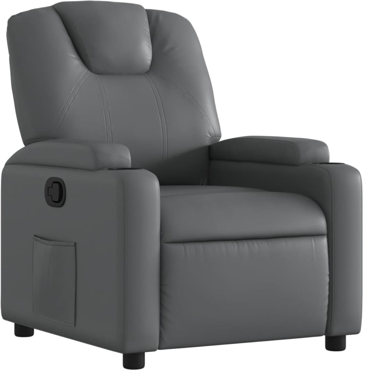 vidaXL Relaxfauteuil - grijs - kunstleer