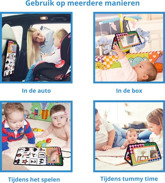 Knaak Baby Boekje - Kijk- en Knisperboekje - Vanaf 0 Maanden - Montessori - Speelgoed Tummy Time van Merkloos — afbeelding 2