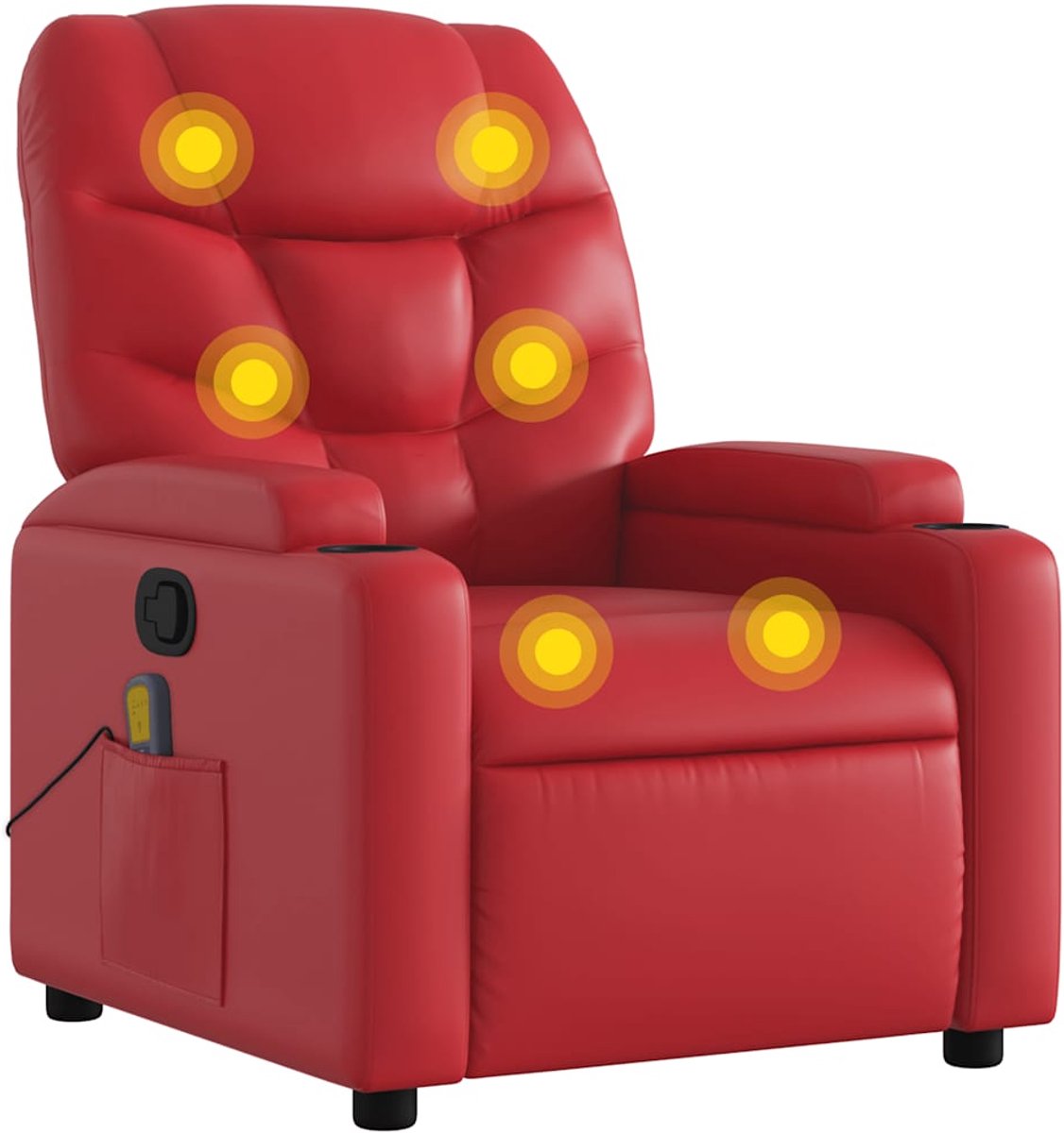 vidaXL Massagestoel - verstelbaar - kunstleer - rood